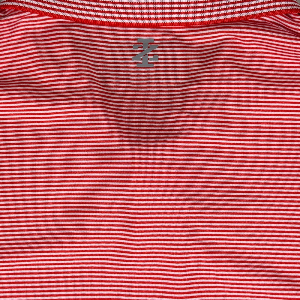 NWT Izod Golf Short Sleeve Polo Men's Red Striped Golf Size Large - Picture 8 of 14